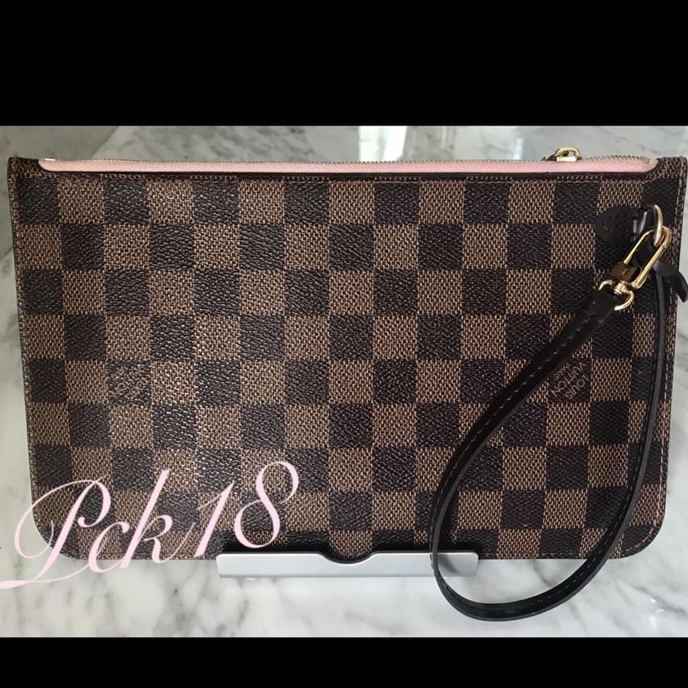 ❤️❤️EBAYSOLD❤️❤️ LV NEVERFULL POUCH ROSE RB